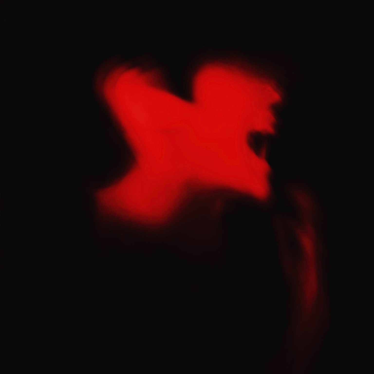 Blurred side profile in red