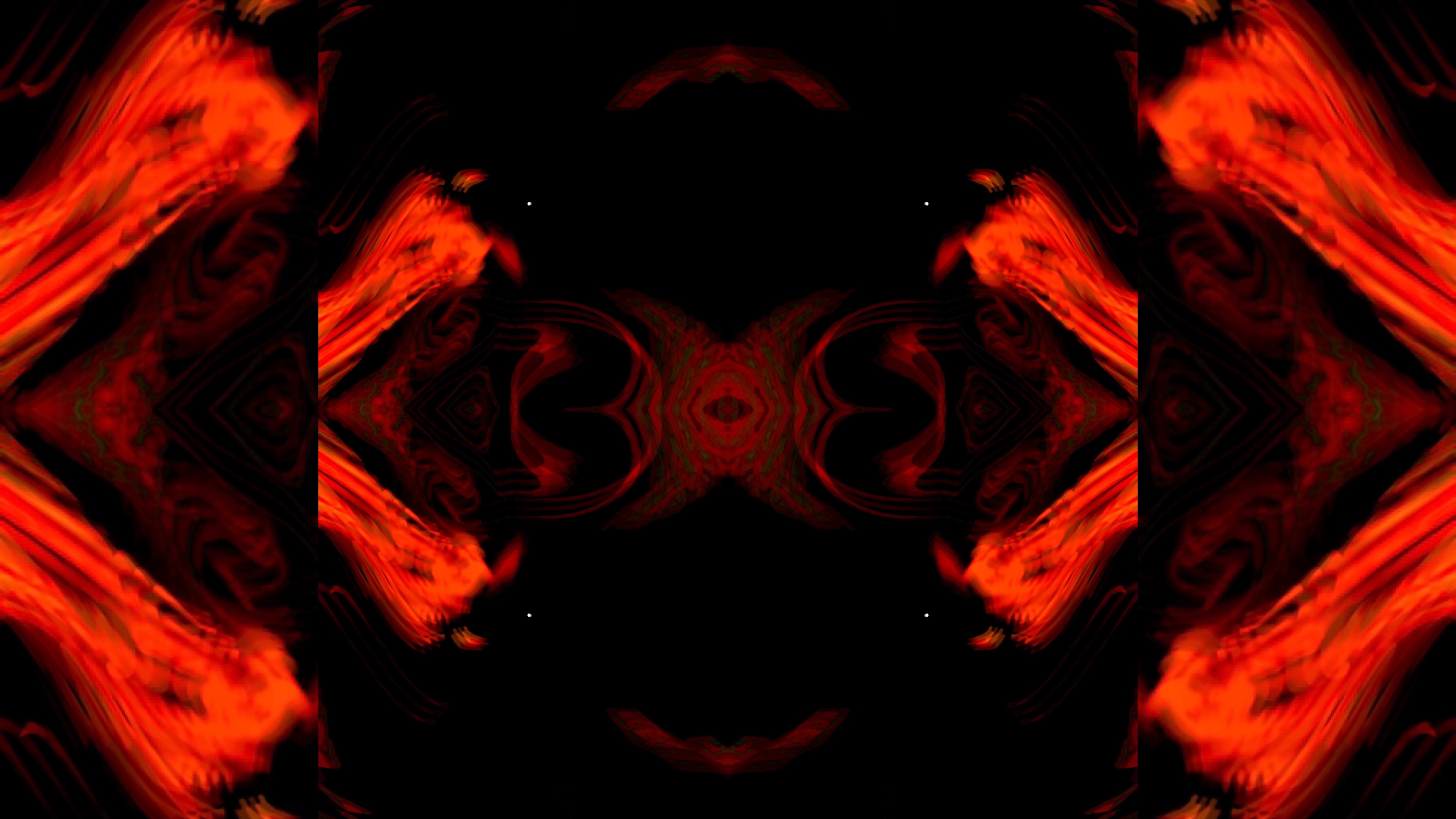 Face in a red mirrored image