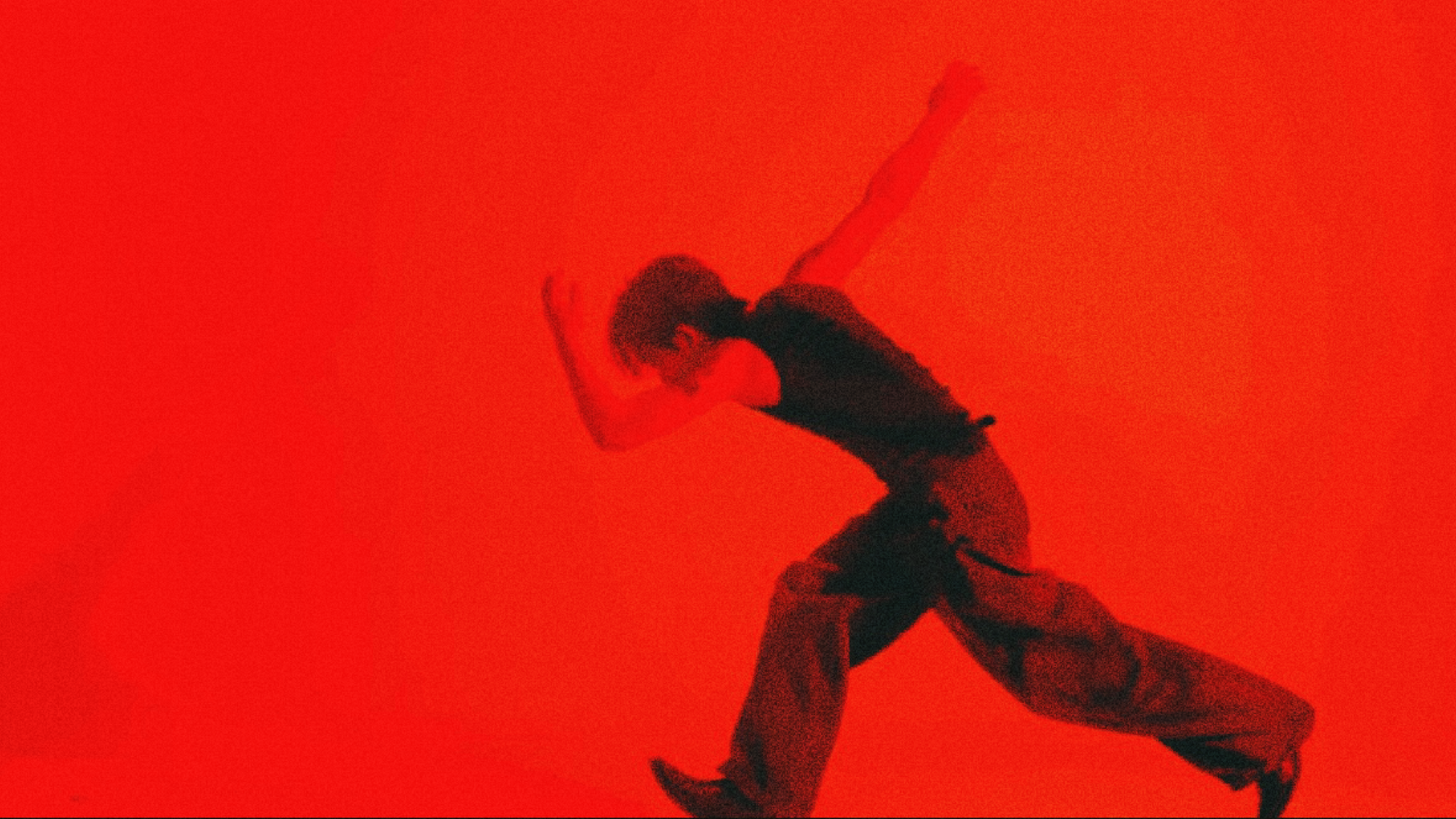 Figure stretching in a red space